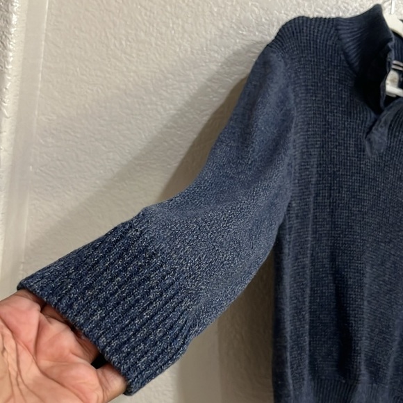 Weatherproof Vintage Mens 1/4 Button Up Mock Neck Sweater e Size L Blue - Picture 3 of 10